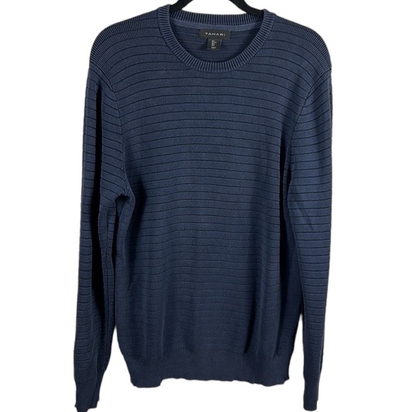Tahari Other - Tahari Navy Blue Crew Neck Sweater Size L